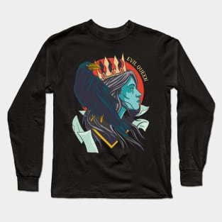 Evil Queen With Raven Long Sleeve T-Shirt